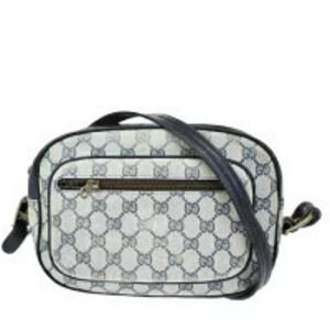 Gucci GG Supreme camera bag blue monogram canvas